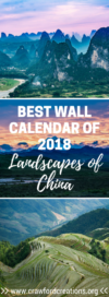 2018 Calendar | Wall Calendar | Gift Ideas | Travel Gift | China Travel | Landscapes of China | China Photography | Travel Photography | China Calendar | Travel Calendar