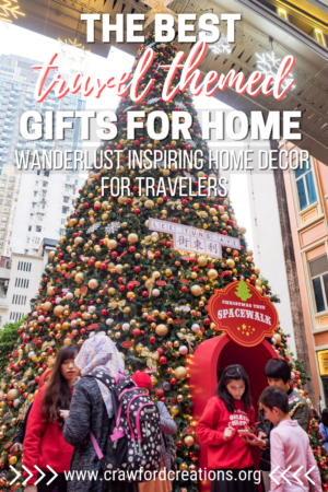 Travel Home Decor | Travel Gifts | Travel Themed Home Decorations | Travel Inspired Gifts | Travel Themed Holiday Gift Guide | Travel Gift Guide | Gift Ideas For Travel Lovers | Gift Ideas For Travelers